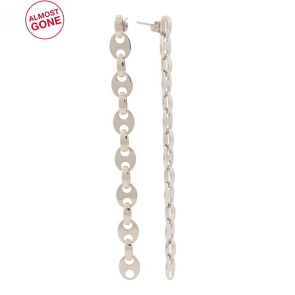 PACO RABANNE Silver Made In Italy Eight Nano Earrings - Picture 1 of 2